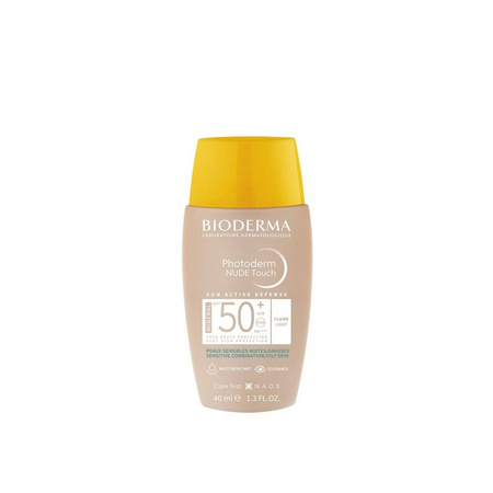 Bioderma Photoderm Nude Touch SPF50+ 40ml, odcień claire, Data ważności 31.03.2025