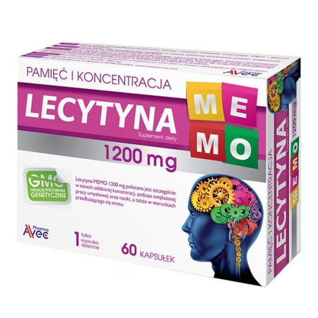 Lecytyna MEMO 1200 60 kapsułek