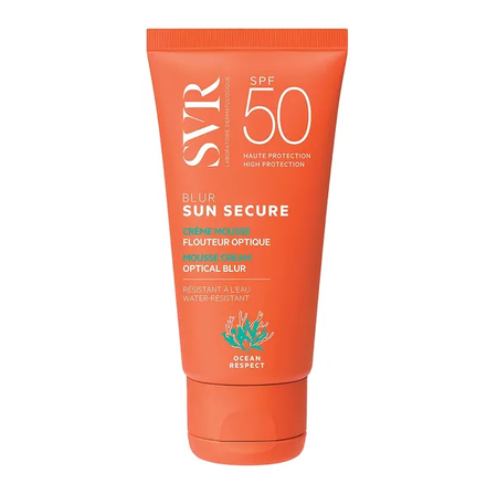 SVR Sun Secure Blur Krem w piance optycznie ujednolicający koloryt skóry SPF50+, 50 ml