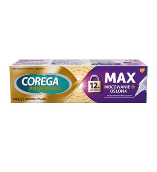  COREGA POWER MAX Mocowanie + Osłona Krem mocujący do protez, neutralny smak 40g