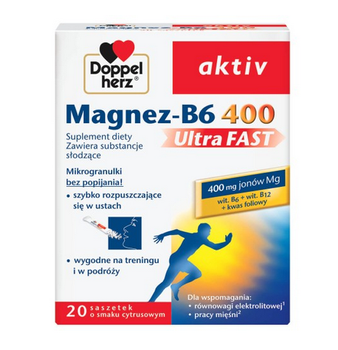  Doppelherz aktiv Magnez-B6 UltraFAST granulat 20 saszetek