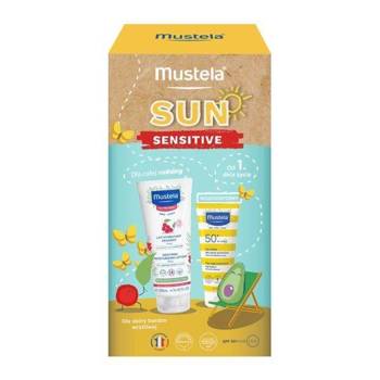  Mustela Sun Sensitive łagodzące mleczko + mleczko przeciwsłoneczne SPF50+