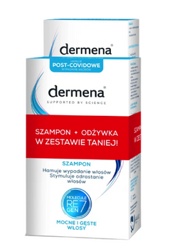 Dermena Zestaw Szampon hamujący wypadanie włosów 200 ml + Odżywka wzmacniająca 200 ml