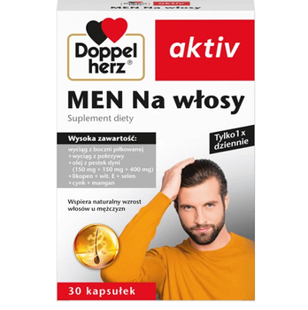 Doppelherz Aktiv Men Na Włosy 30 kapsułek