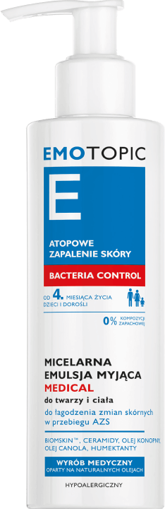 Emotopic Bacteria Control myjąca emulsja micelarna Medical 190 ml