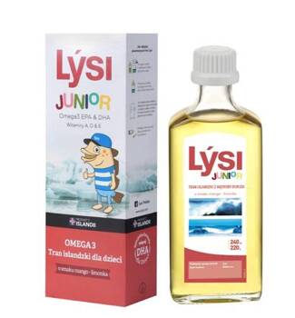 Lysi Junior Tran Islandzki dla Dzieci smak mango-limonka 240 ml