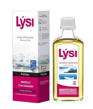 Lysi Tran islandzki o smaku tutti frutti 240 ml