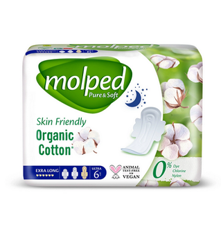 MOLPED Pure&Soft Podpaski EKO Extra LONG 6 sztuk