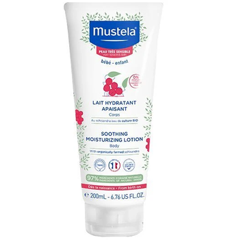 Mustela Bebe Enfant Łagodzące mleczko nawilżające do ciała dla dzieci i niemowląt 200 ml