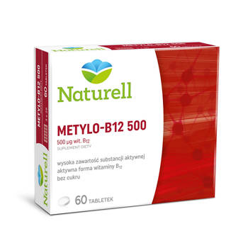 NATURELL Metylo B-12 500, 60 tabletek