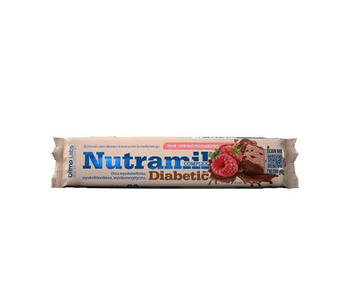 Nutramil Complex Diabetic czekoladowo-malinowy baton 60g, Data ważności 14.12.2024