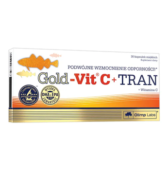 Olimp Gold-Vit C + Tran 30 kapsułek miękkich, Data ważności 02.11.2024