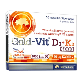 Olimp Gold-Vit D3 + K2 4000, 30 kapsułek