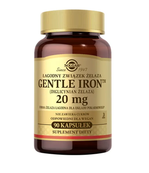 SOLGAR GENTLE IRON 20 mg 90 kapsułek