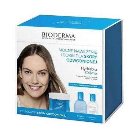  BIODERMA zestaw HYDRABIO Creme + tonik + woda micelarna