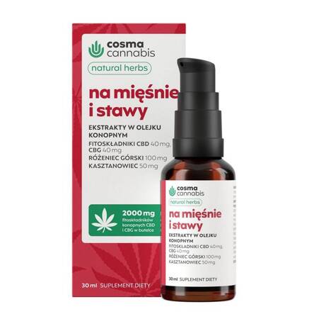  Cosma Cannabis na mięśnie i stawy krople 30 ml