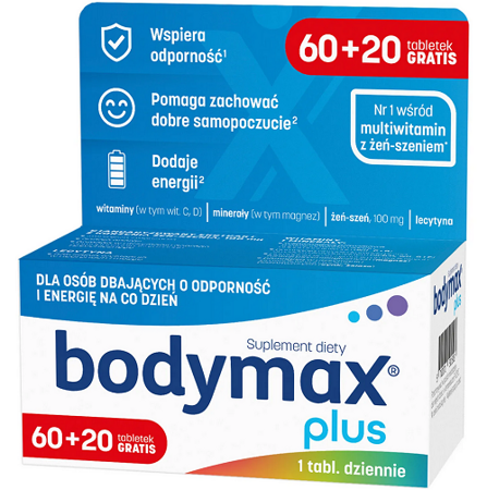 Bodymax Plus 80 tabletek (60 + 20 tabletek gratis)