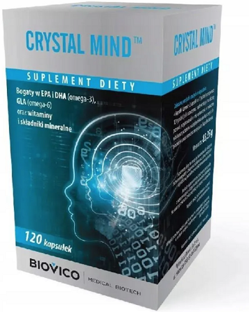 Crystal Mind 120 kapsułek, Data ważności 28.02.2025