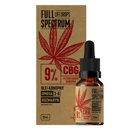 Full Spectrum CBG 9% olej konopny 15ml