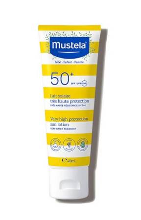 MUSTELA SUN Mleczko SPF50+ od 1 dnia życia 40ml, Data ważności 2024.11.30