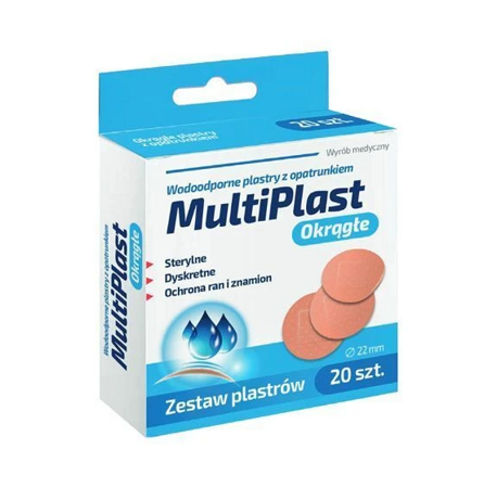 MultiPlast Zestaw plastrów okrągłych 20 sztuk