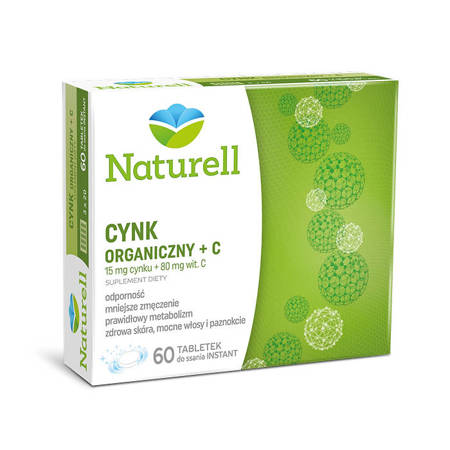 NATURELL Cynk Organiczny + C, 60 szt.