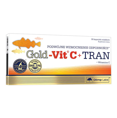 Olimp Gold-Vit C + Tran 30 kapsułek miękkich, Data ważności 02.11.2024