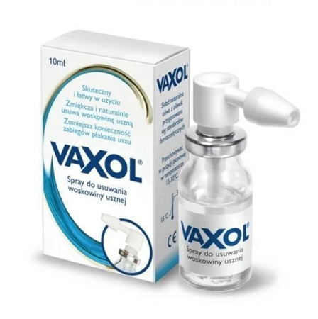 Vaxol spray do usuwania woskowiny usznej dla dzieci i dorosłych 10 ml